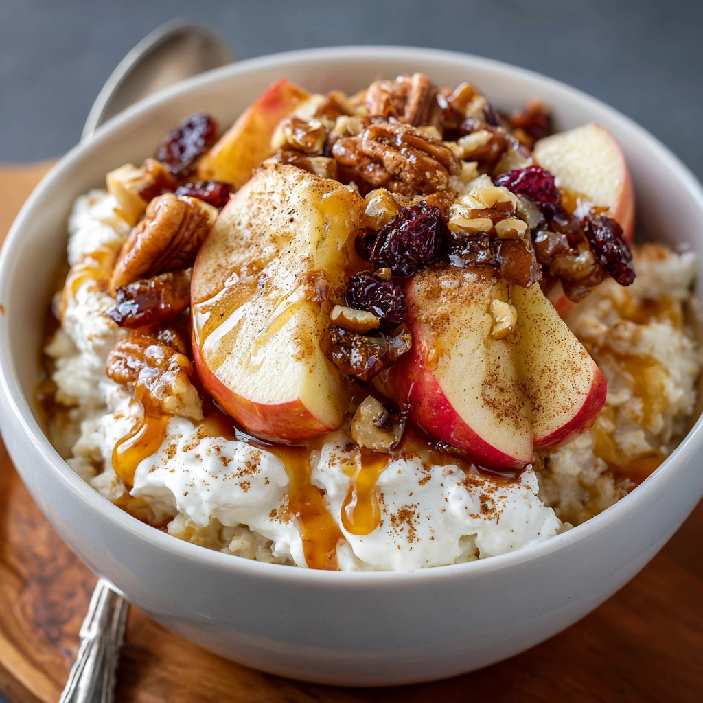 Baked Apple Cinnamon Cottage Cheese Breakfast Bowl Awaits You!