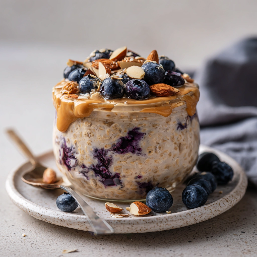 Peanut Butter Blueberry Overnight Oats