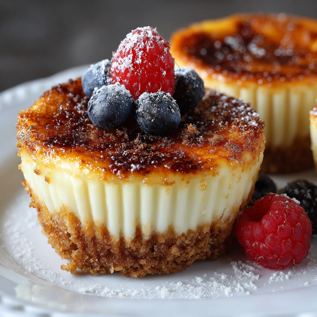 Vanilla Bean Crème Brûlée Cheesecake Cupcakes Delight!