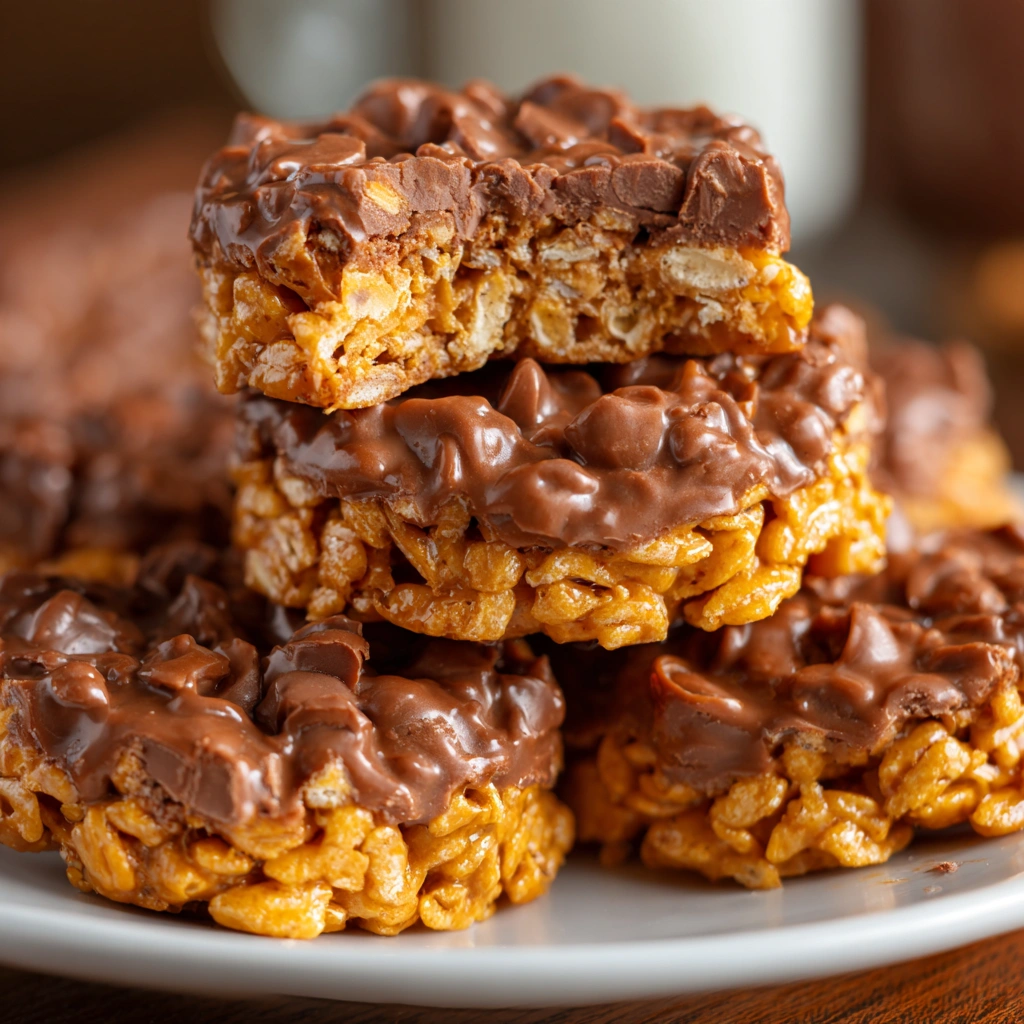Classic No-Bake Chocolate Peanut Butter Crunch Cookies