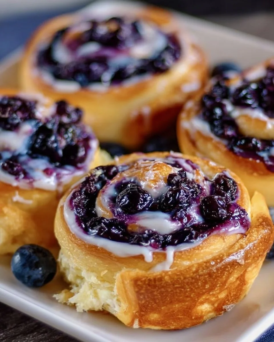 Blueberry Cheesecake Swirl Rolls