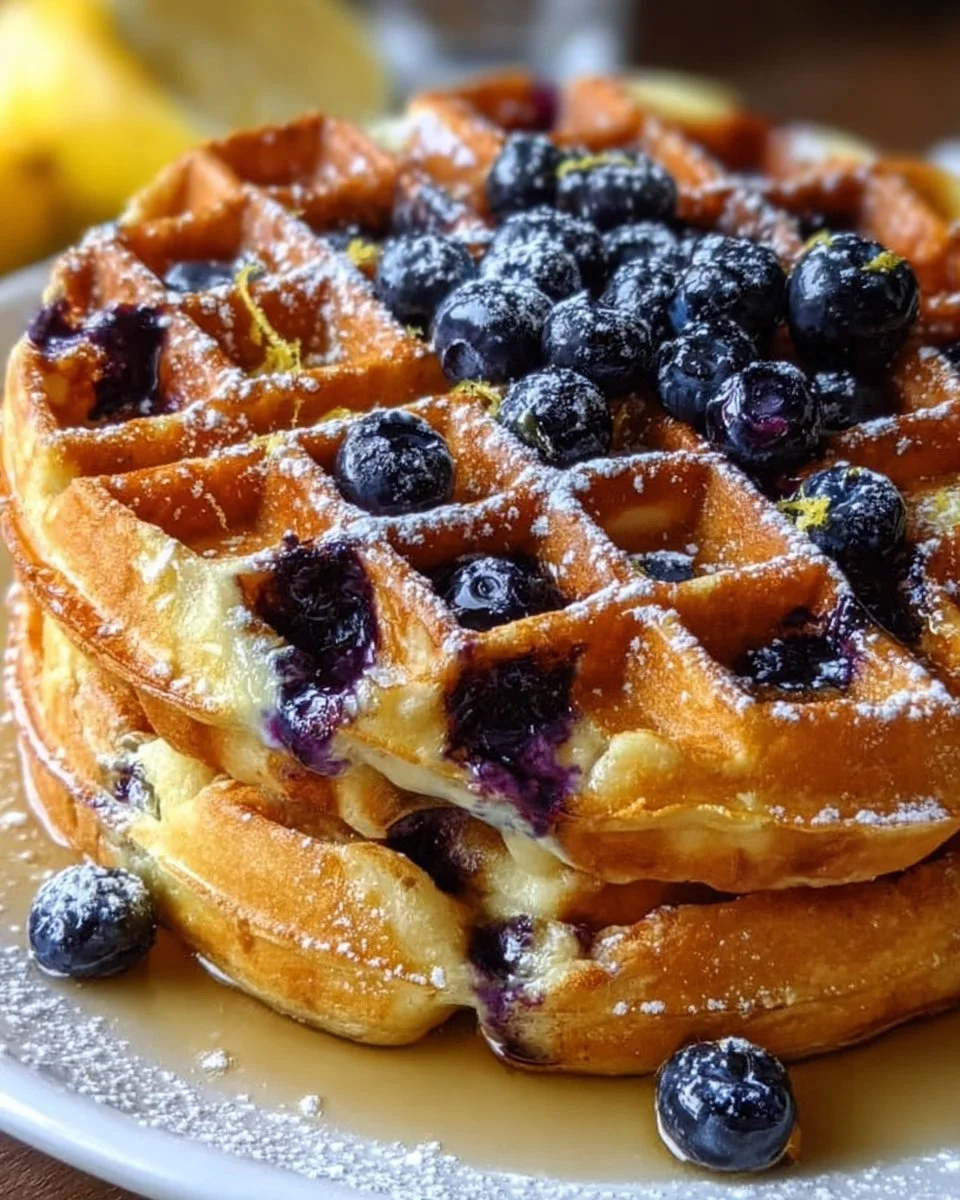 Blueberry Lemon Zest Waffles