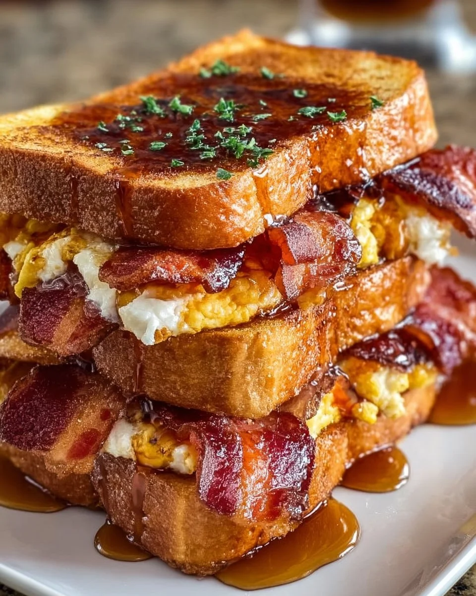 Bourbon Maple Bacon Stuffed Toast: A Decadent Delight!