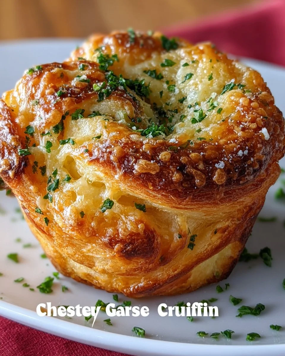 Cheesy Garlic Cruffin