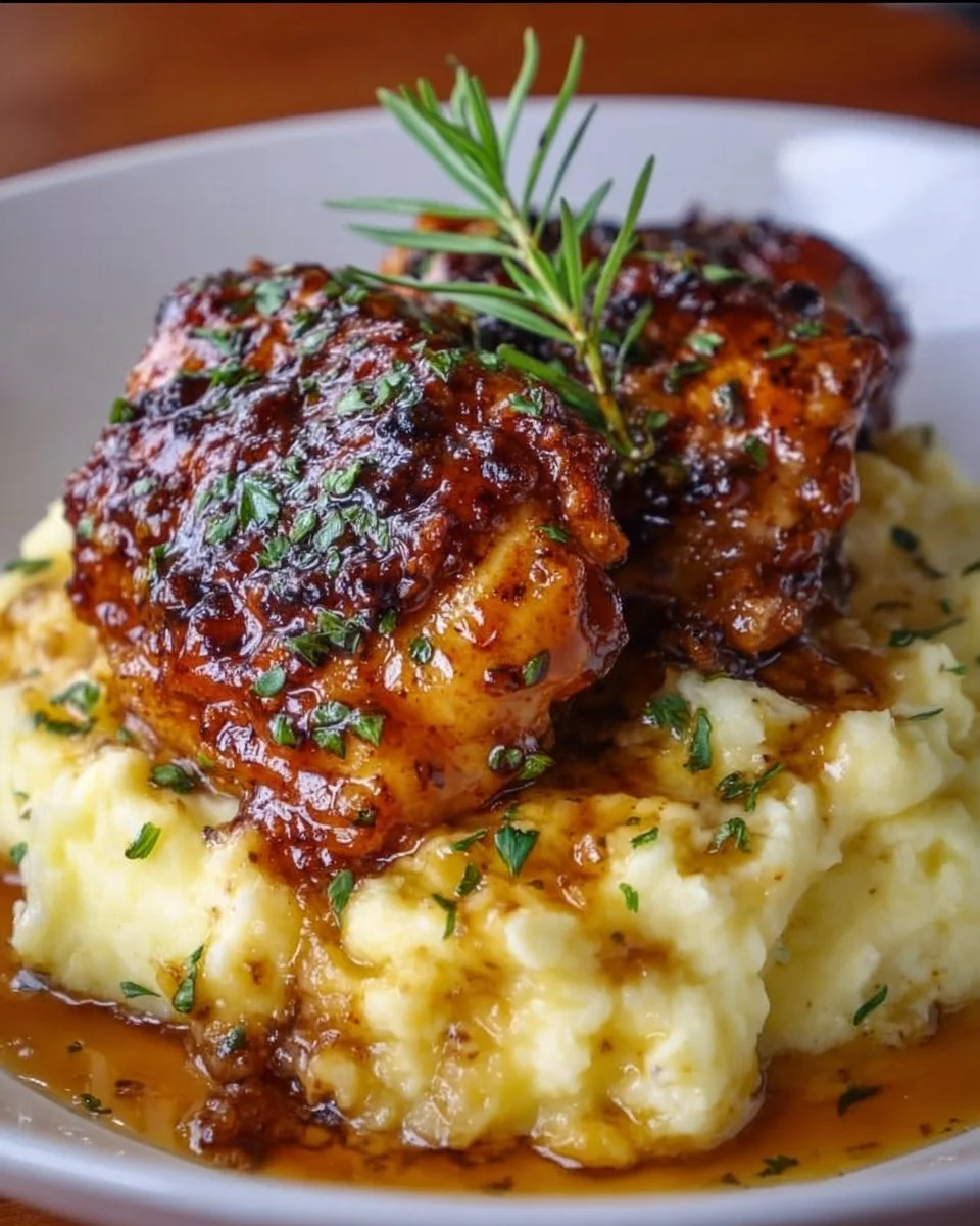 Chipotle Honey Chicken Thighs With Smoked Gouda Mashed Potatoes