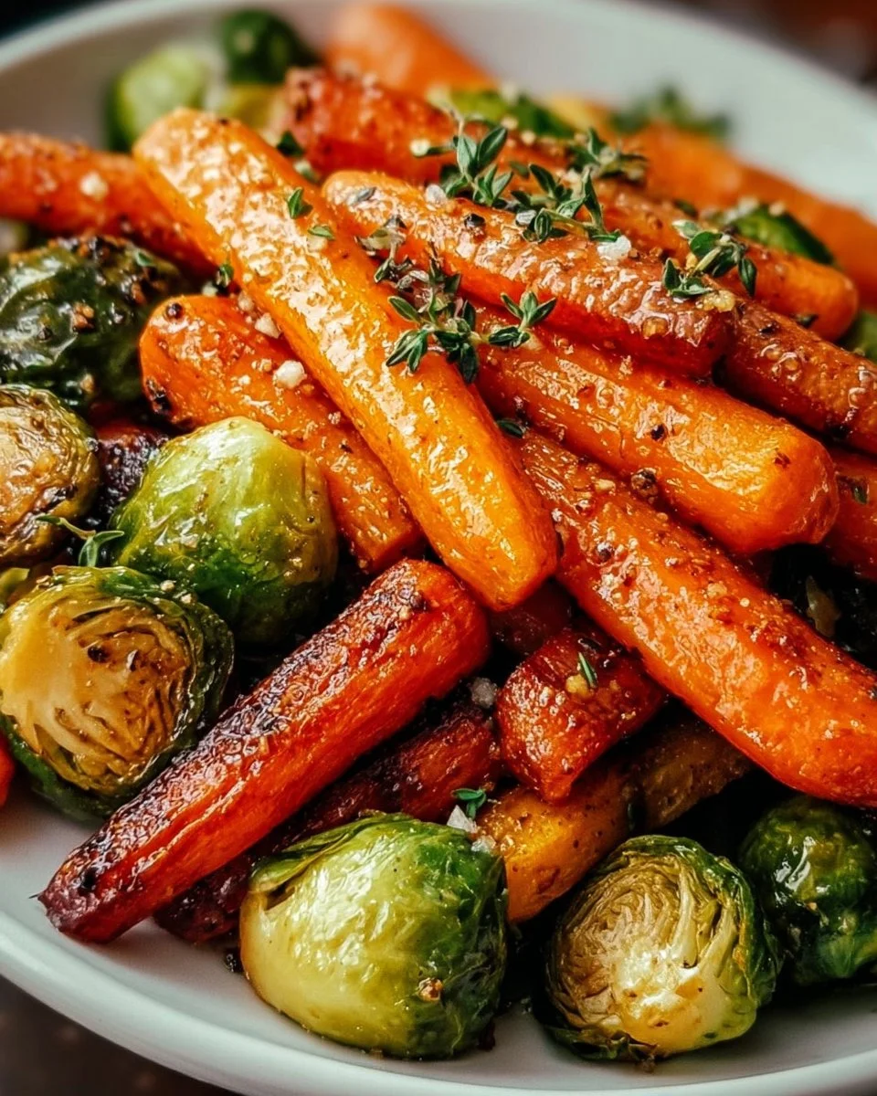 Crispy Maple Glazed Carrots and Brussels Sprouts – Alrightwithme