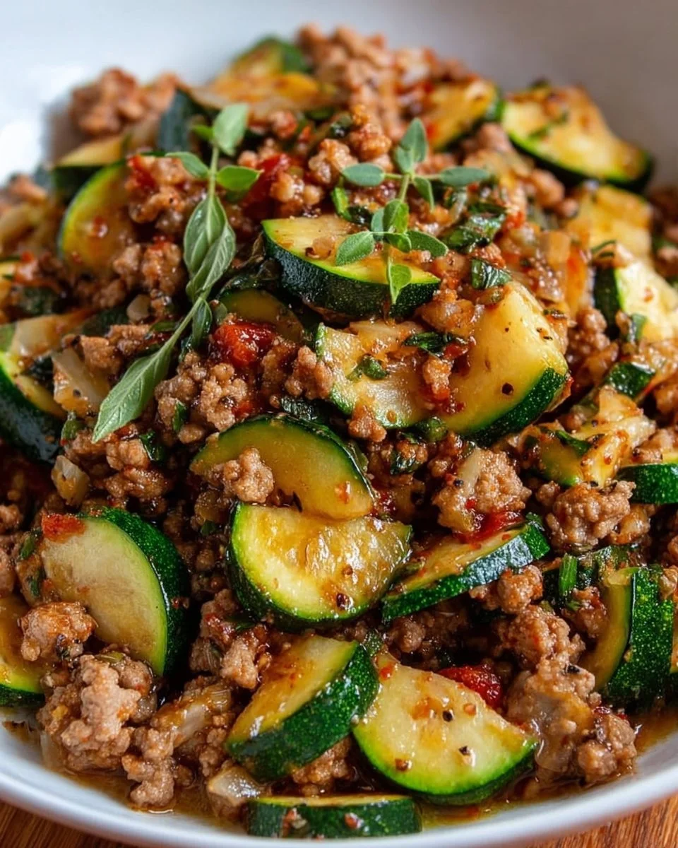 Ground Turkey and Zucchini Skillet