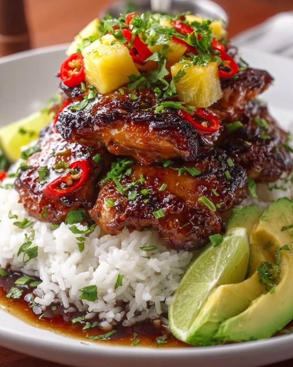 Hawaiian Turned Chicken Stack