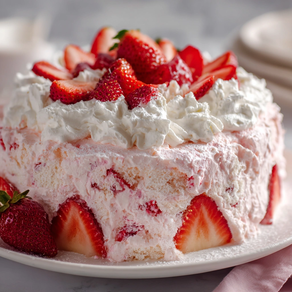 Valentine’s Day Strawberry Cake Mix Fluff is Irresistible!
