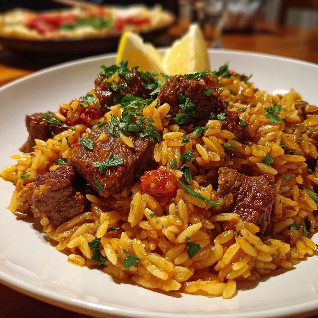 Greek Manestra Beef Orzo: A Delicious Family Feast!