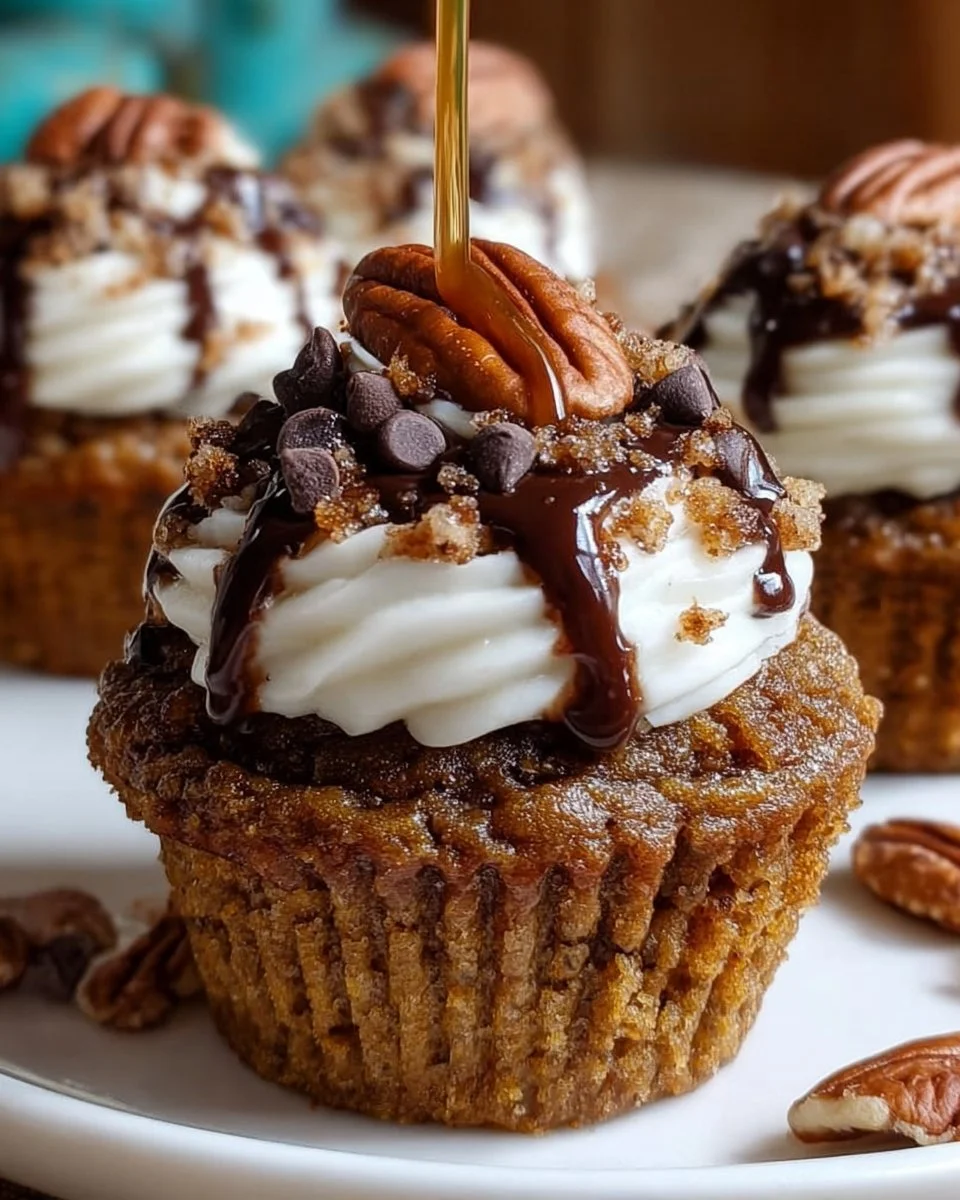 Pecan Pie Pumpkin Cupcakes