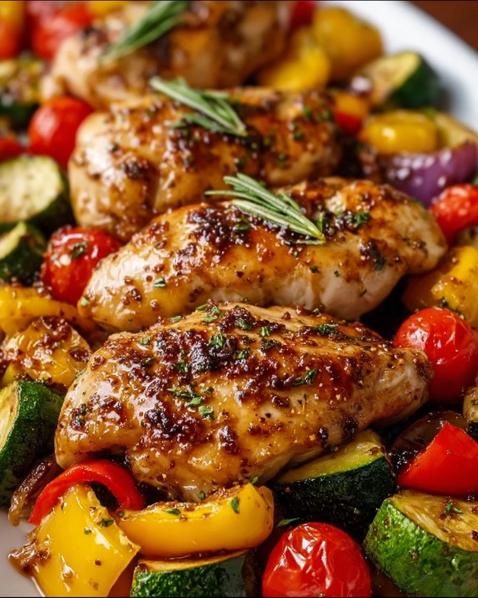 Sheet Pan Balsamic Glazed Chicken and Veggies