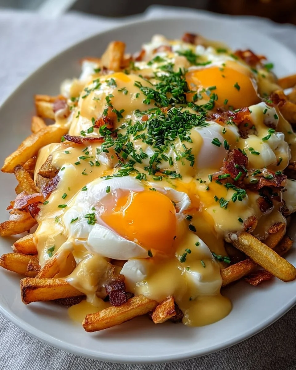 Ultimate Breakfast Poutine with Creamy Hollandaise Sauce