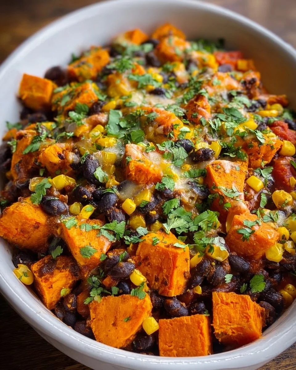 Vegetarian Sweet Potato Black Bean Casserole