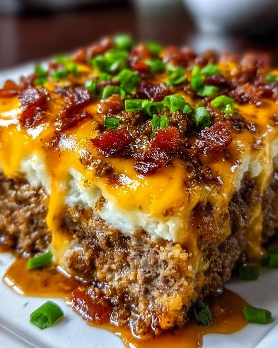 Cheesy Loaded Meatloaf Casserole