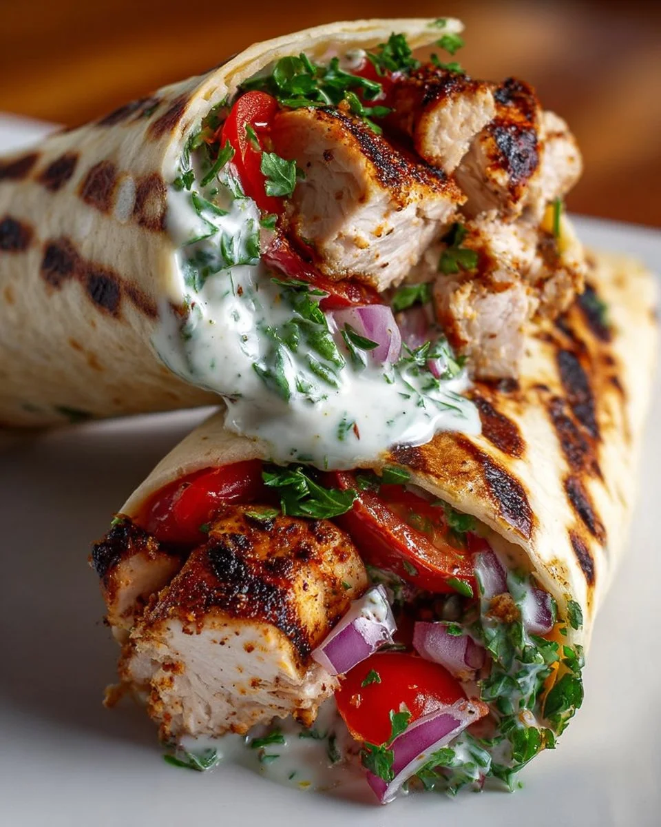Creamy Grilled Chicken Wrap