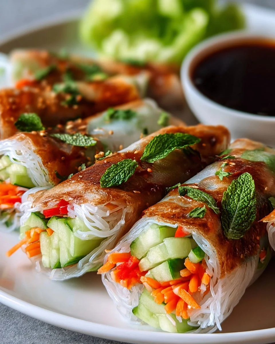 Crispy Rice Paper Spring Rolls