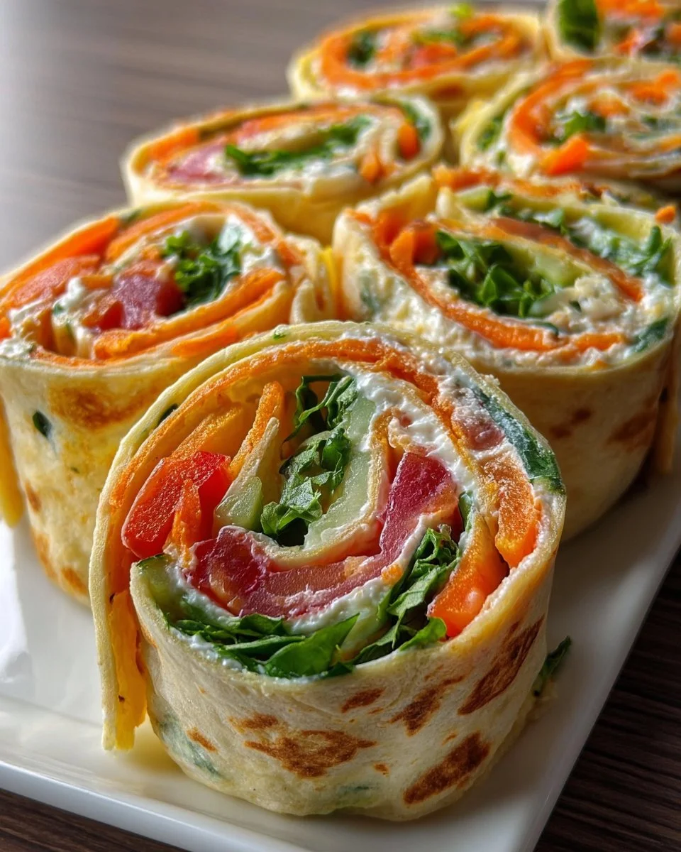 Fresh Vegetable Tortilla Roll-Ups