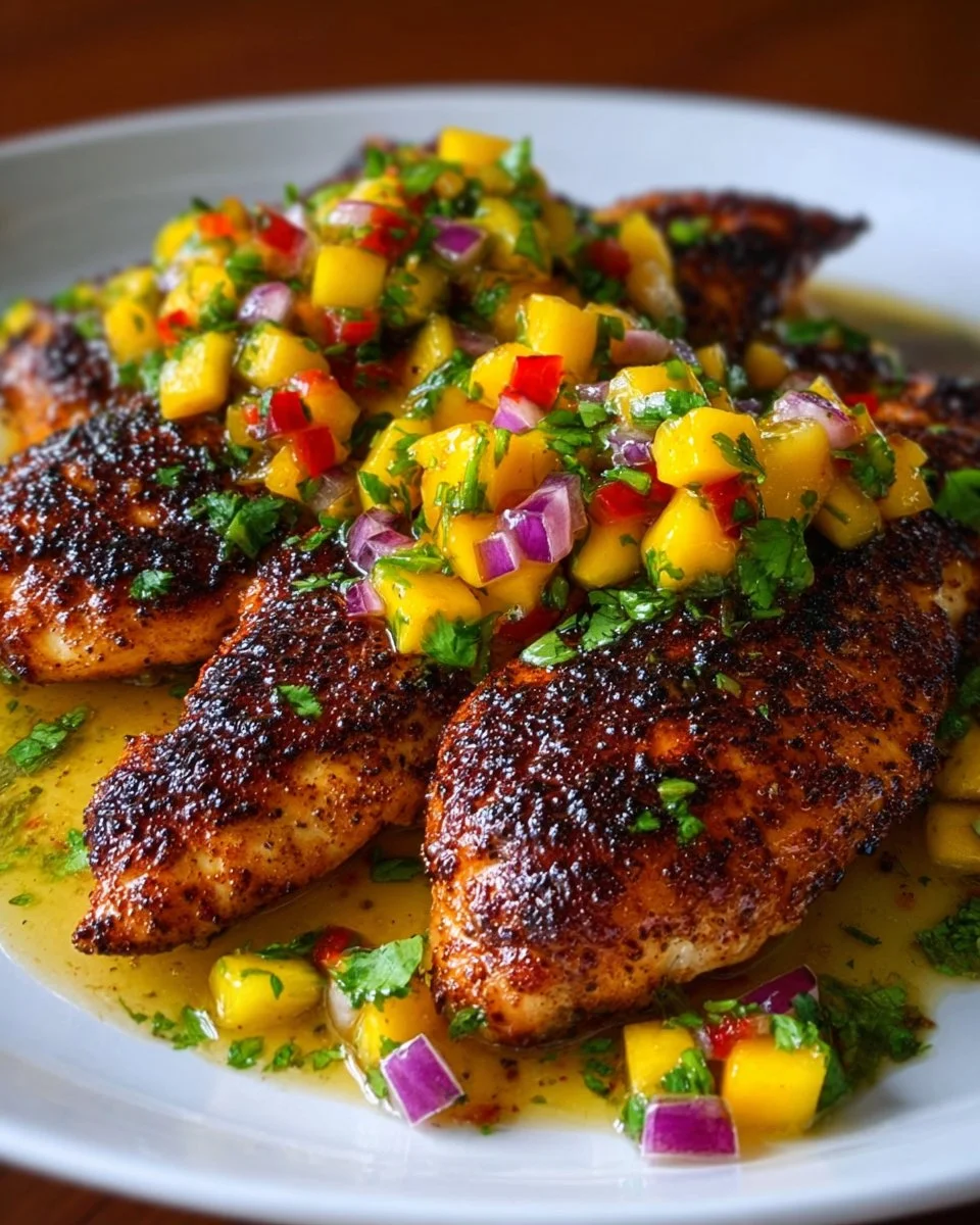 Healthy Honey Lime Chicken with Mango Salsa