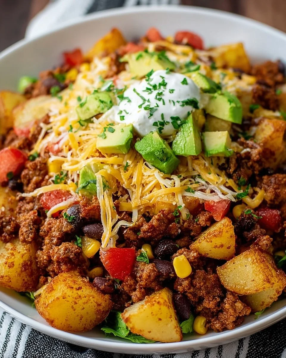 Loaded Potato Taco Bowl