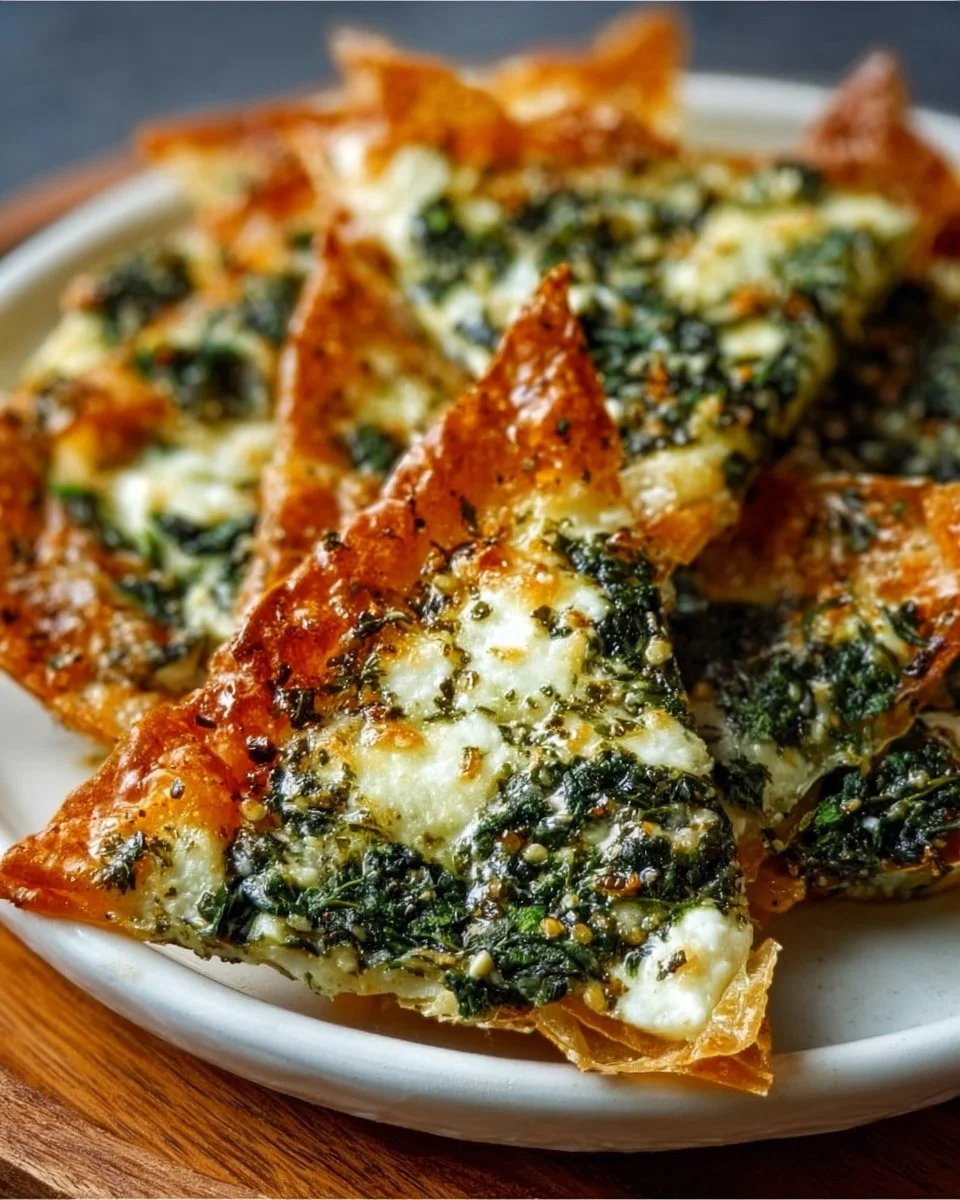 Mediterranean Spinach and Feta Crisps