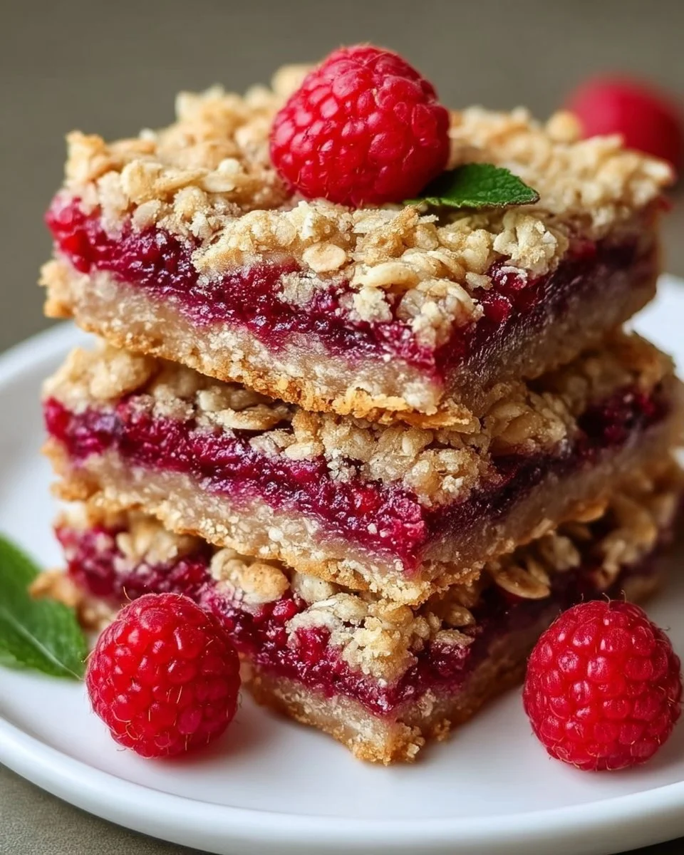 Raspberry Oatmeal Crumble Bars Recipe