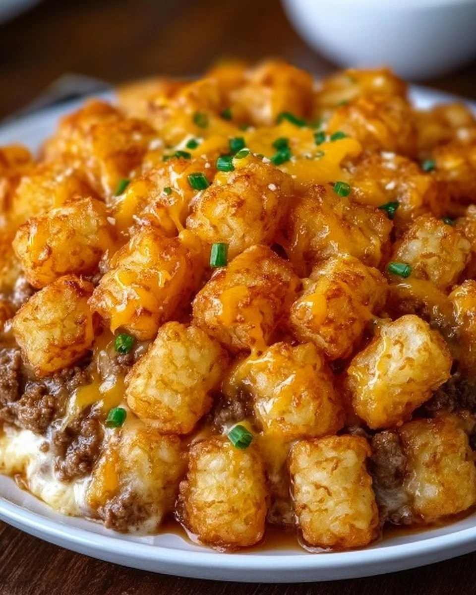 Tater Tot Casserole with Ground Beef