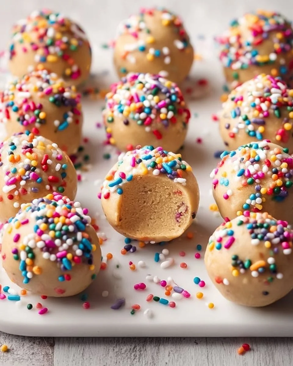 Birthday Cake Batter Protein Balls