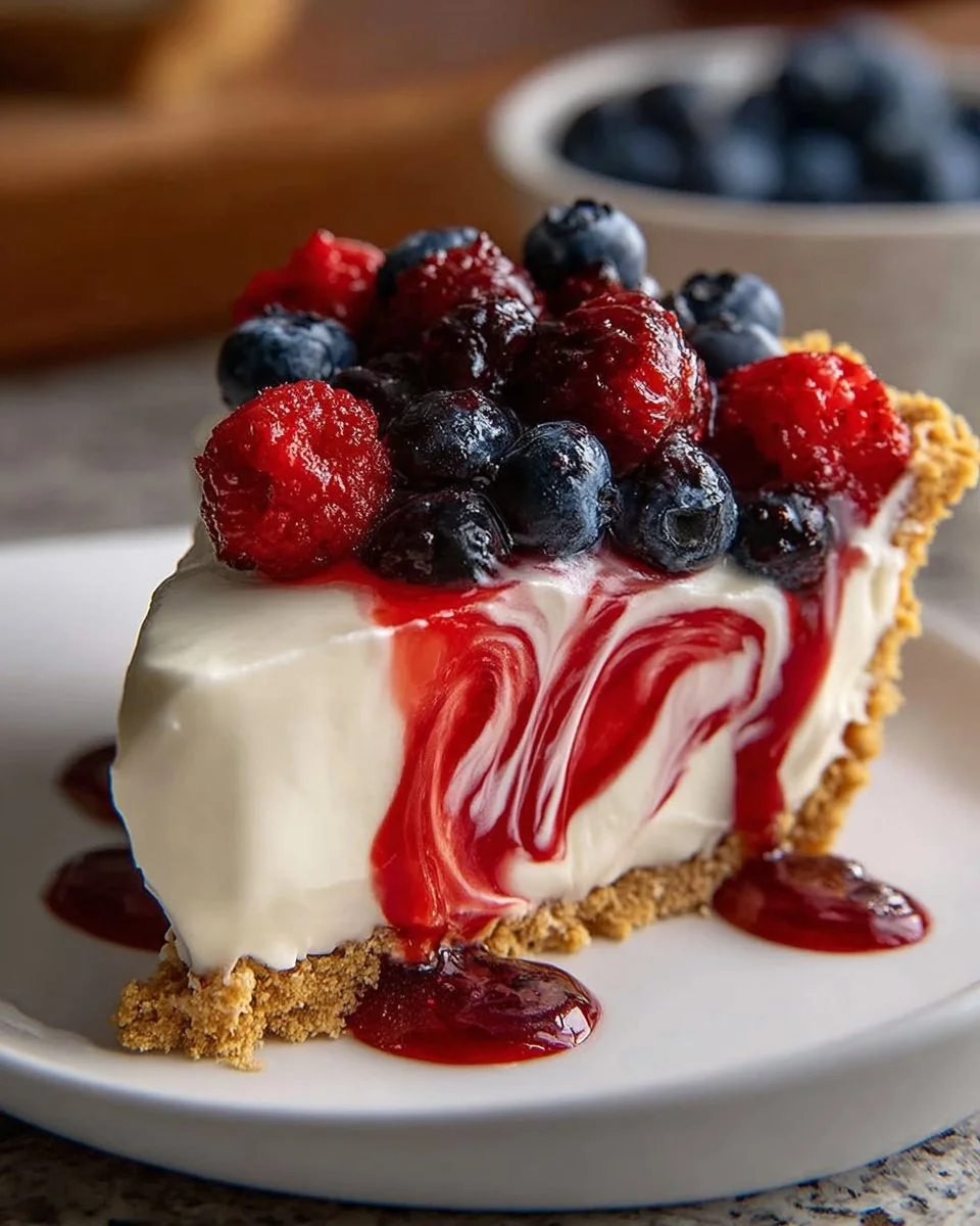 Dreamy Creamy No Bake Swirl Pie