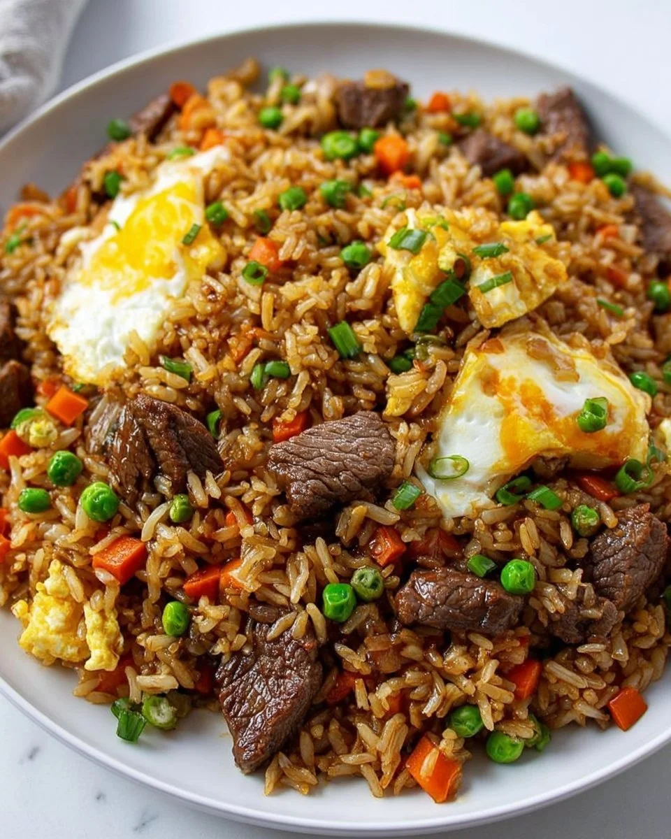 Easy Beef Fried Rice with Eggs