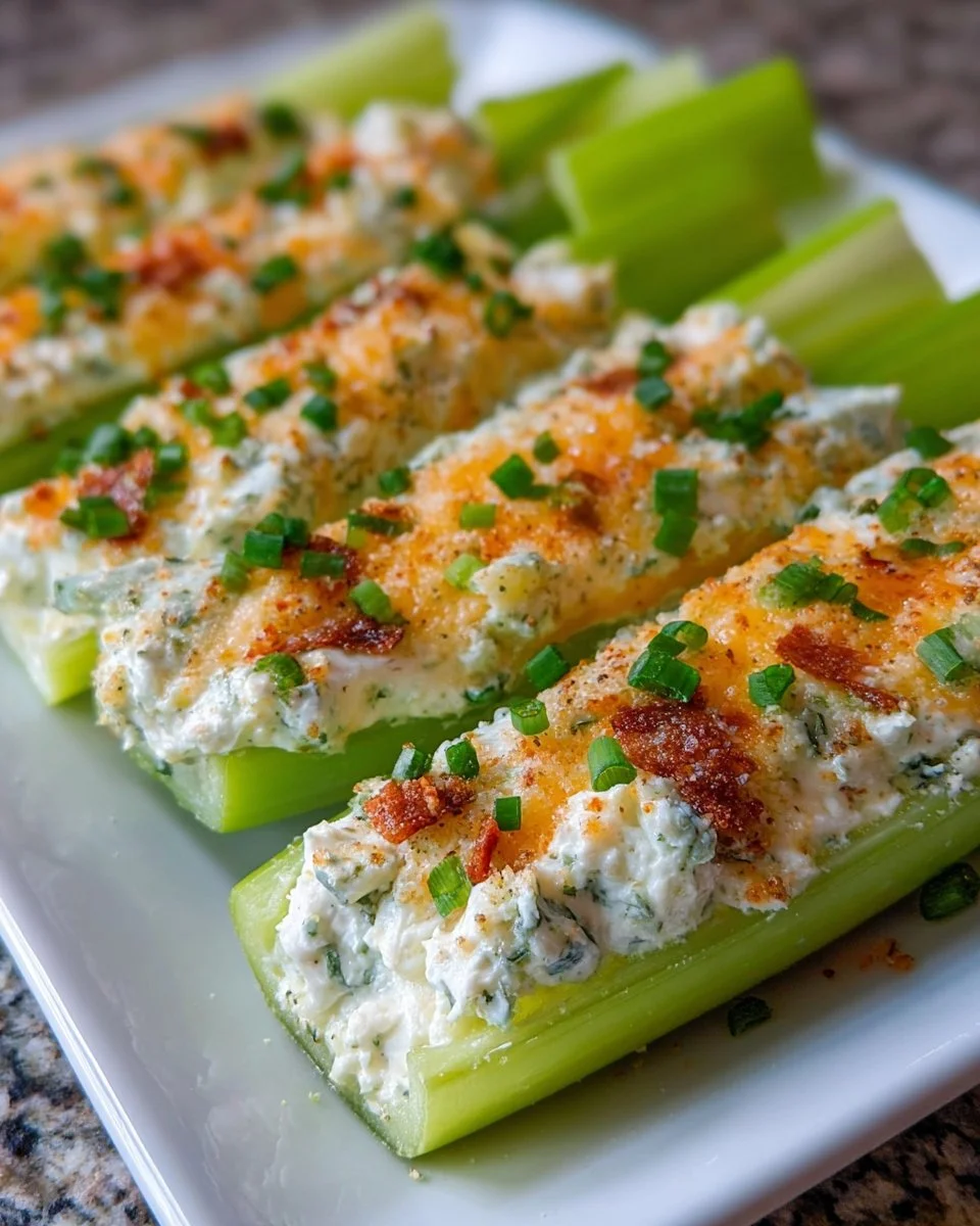 Outrageously Good Stuffed Celery