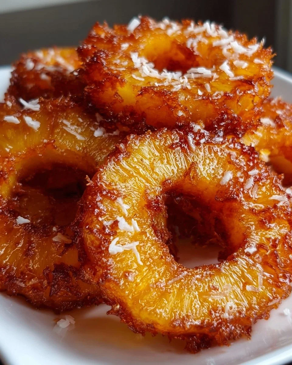 Rum-Soaked Fried Pineapple