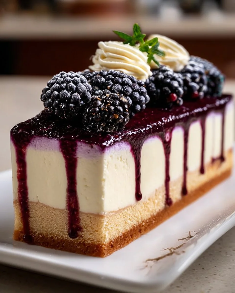 Blackberry Vanilla Bean Mousse Cake