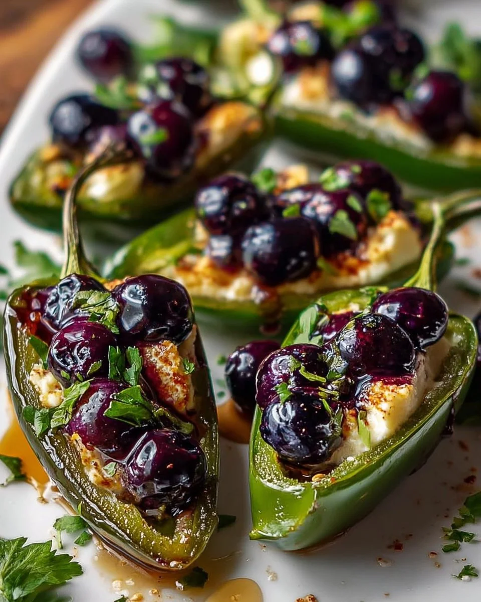 Blueberry Brie Jalapeño Poppers
