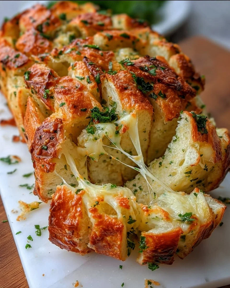 Sourdough Discard Pull-Apart Garlic Bread