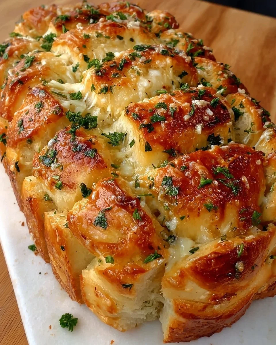 Sourdough Discard Pull-Apart Garlic Bread