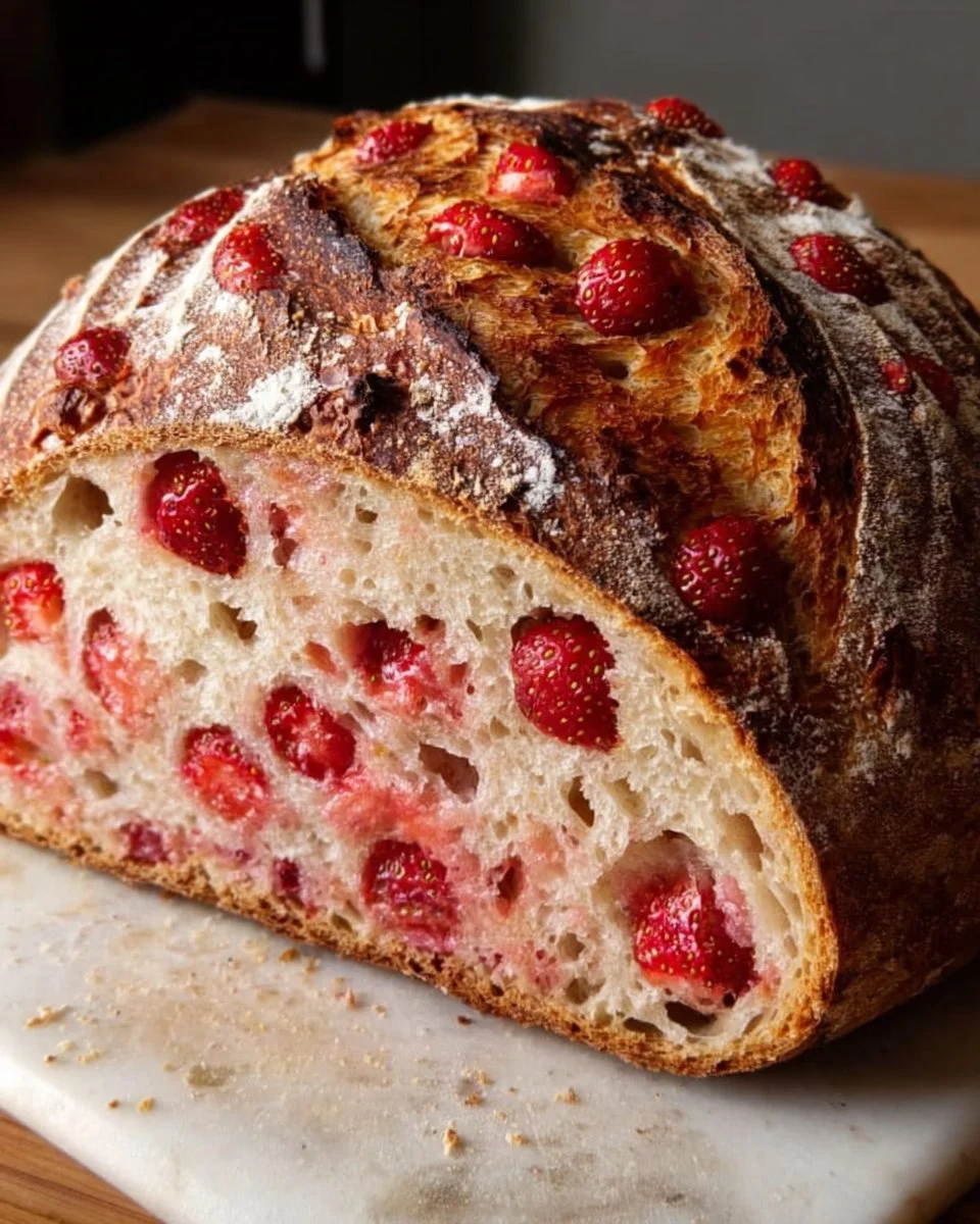 Strawberry Sourdough Bread
