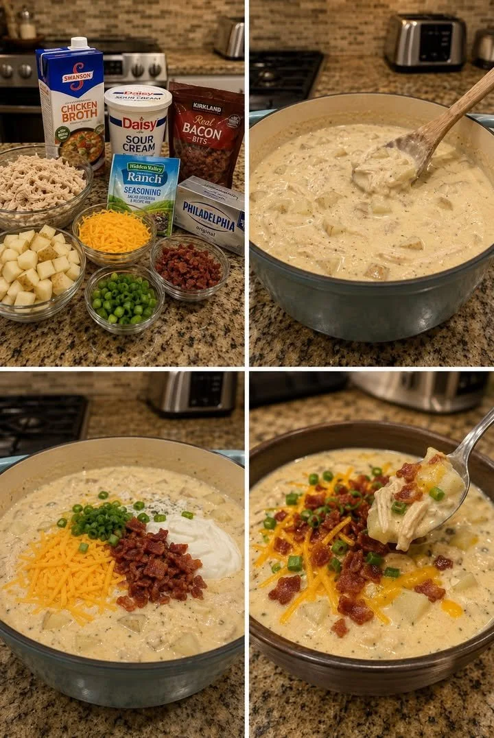 Chicken Bacon Ranch Potato Soup