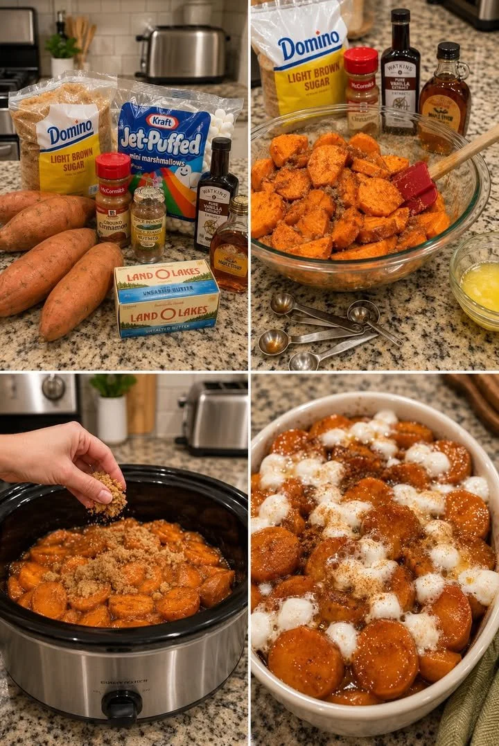 Crockpot Candied Sweet Potatoes