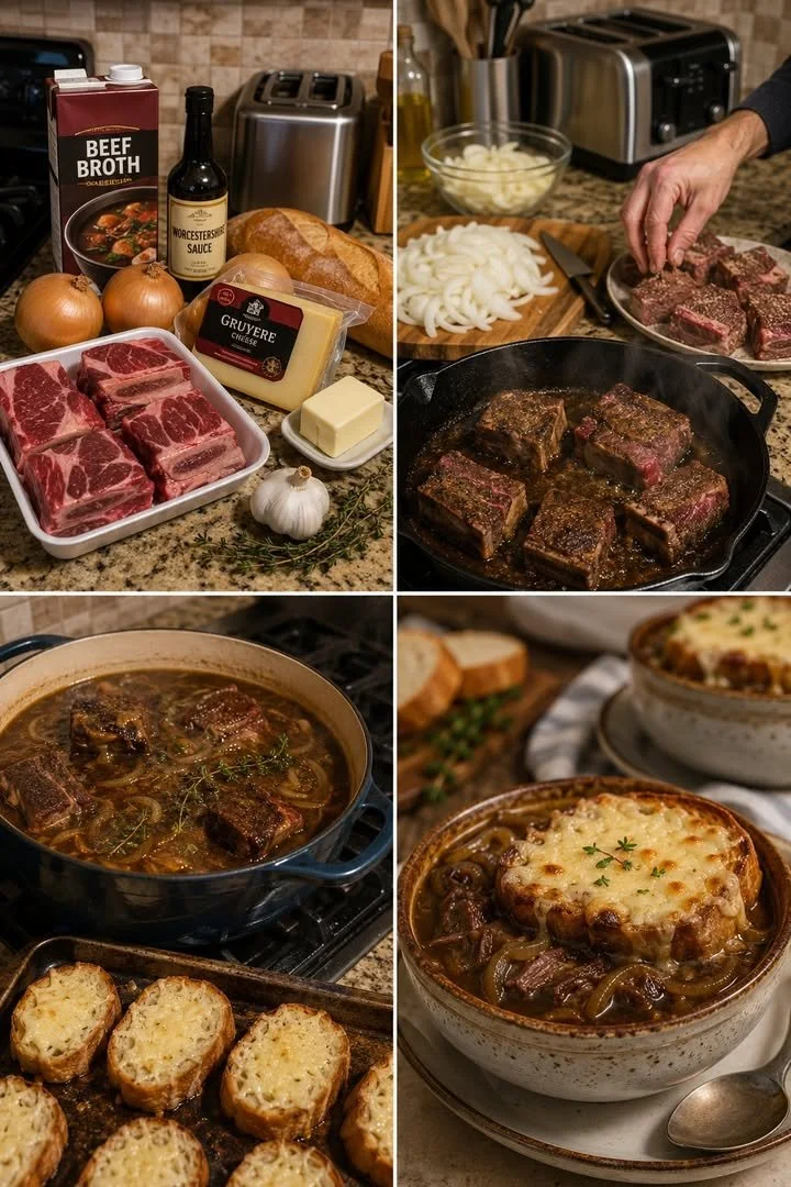 French Onion Beef Short Rib Soup