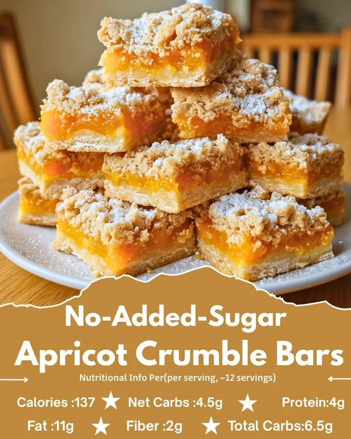 No-Added-Sugar Apricot Crumble Bars