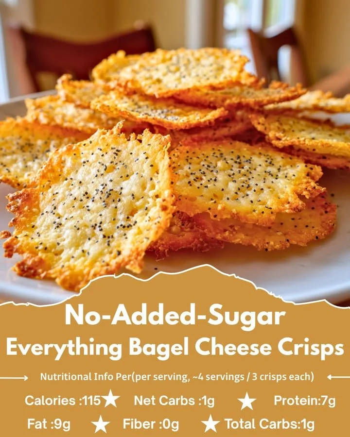 No-Added-Sugar Everything Bagel Cheese Crisps