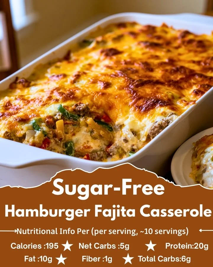 No-Added-Sugar Hamburger Fajita Casserole