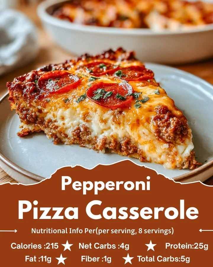 No-Added-Sugar Pepperoni Pizza Casserole