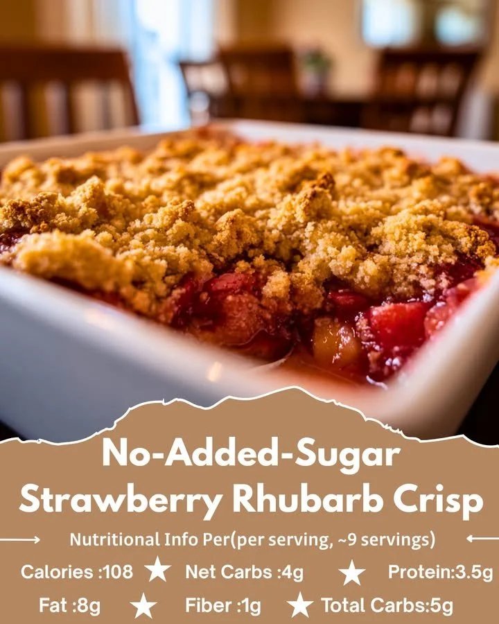 No-Added-Sugar Strawberry Rhubarb Crisp