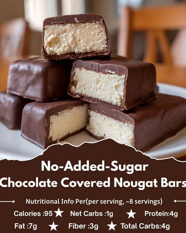 Sugar-Free Chocolate Covered Nougat Bars