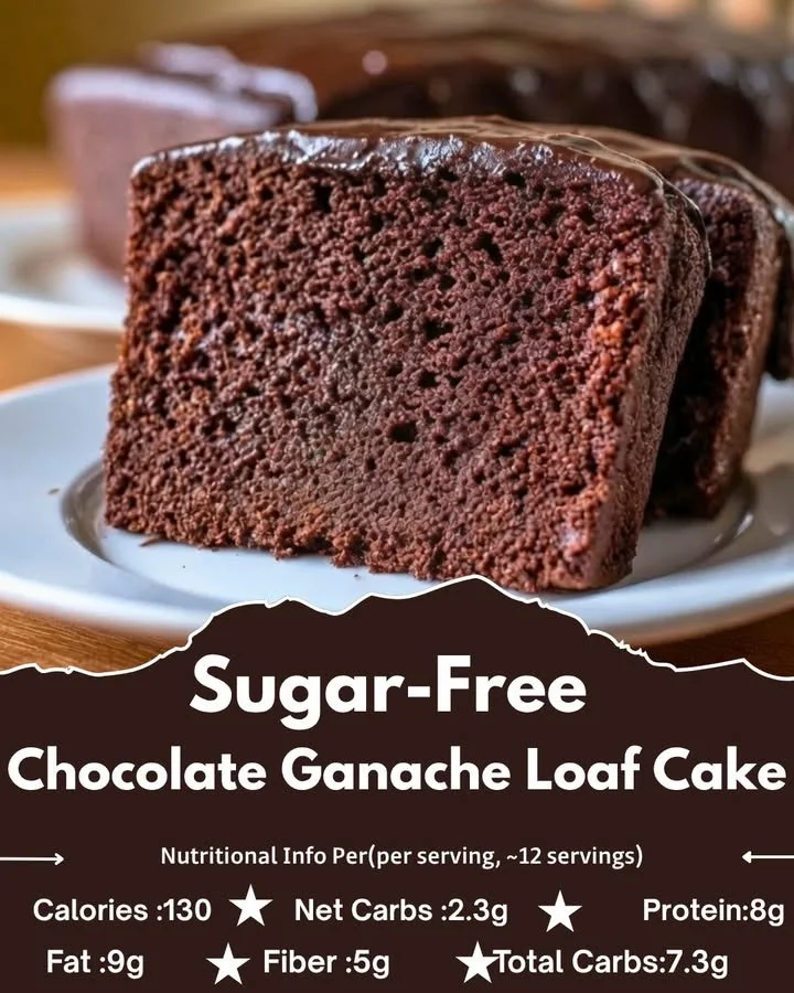 Sugar-Free Chocolate Ganache Loaf Cake