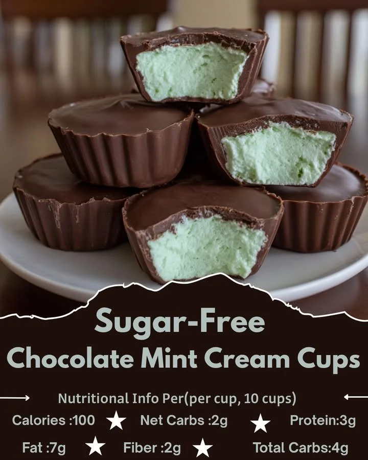 Sugar-Free Chocolate Mint Cream Cups