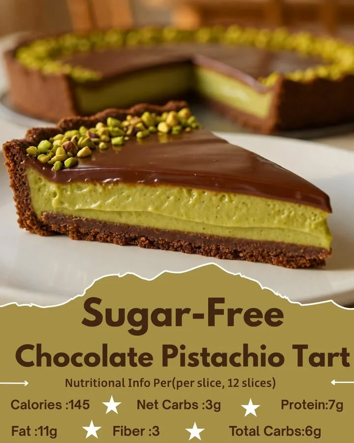 Sugar-Free Chocolate Pistachio Tart