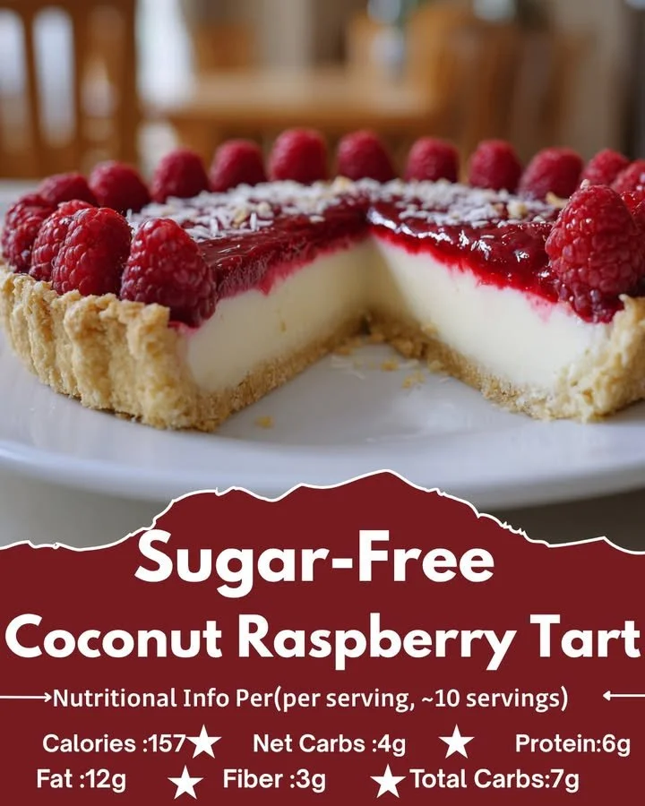 Sugar-Free Coconut Raspberry Tart